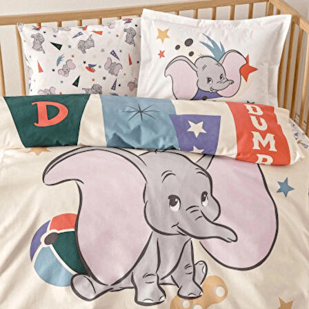 Taç Disney Dumbo Cute Baby Lisanslı 100x150 cm Bebek Nevresim Takımı