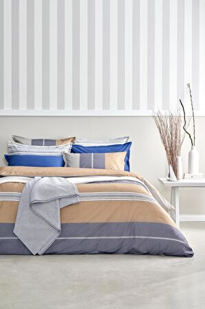 Taç Plain BMR Çift Kişilik Private Set Mavi