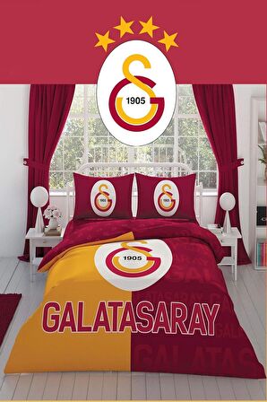 TAÇ GALATASARAY PARÇALI LOGO ÇİFT KİŞİLİK NEVRESİM TAKIMI LİSANSLI