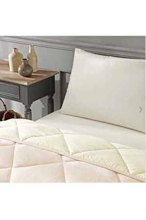 Teddy Polar Çift Kişilik Warmer Set Bej