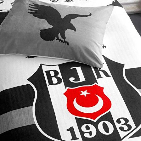 TAÇ BEŞİKTAŞ SİYAH KARTAL TEK KİŞİLİK PİKE TAKIMI LİSANSLI