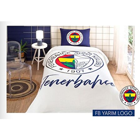 TAÇ FENERBAHÇE YARIM LOGO TEK KİŞİLİK PİKE TAKIMI LİSANSLI