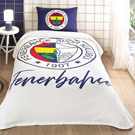 TAÇ FENERBAHÇE YARIM LOGO TEK KİŞİLİK PİKE TAKIMI LİSANSLI