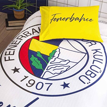 TAÇ FENERBAHÇE YARIM LOGO TEK KİŞİLİK PİKE TAKIMI LİSANSLI