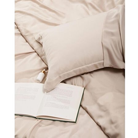 Linens X TENCEL™ Lyocell Çift Kişilik Çarşaf Bej