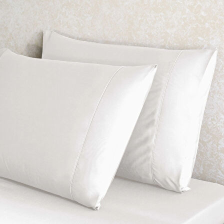Linens X TENCEL™ Lyocell 2'li Standart Yastık Kılıfı Beyaz