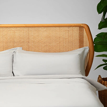 Linens Mix&Match Pamuk Saten Tek Kişilik Saten Nevresim Kılıfı Gri