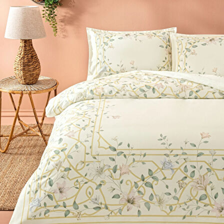 Linens Allday Lukıs Pamuk Saten Nevresim Takımı Tek Kişilik Ekru