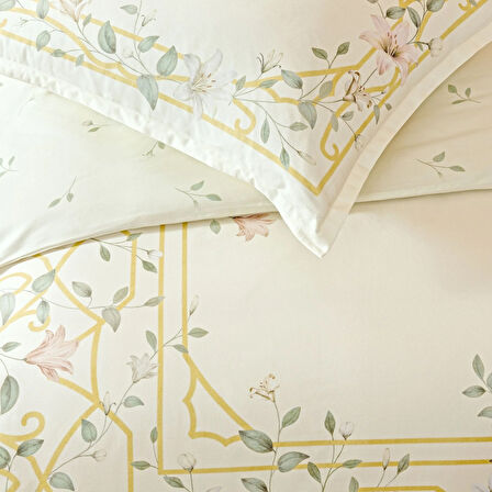 Linens Allday Lukıs Pamuk Saten Nevresim Takımı Tek Kişilik Ekru