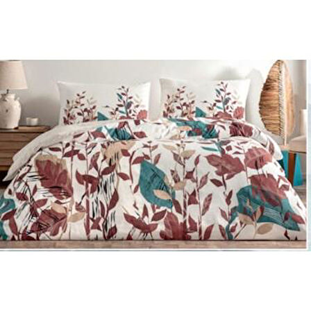 TAÇ DAİSY RANFORCE NEVRESİM TAKIMI EKRU ÇİFT KİŞİLİK