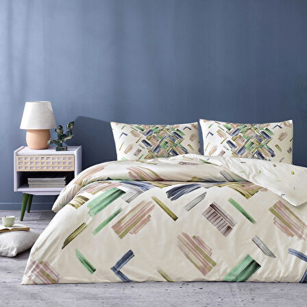 Taç Rafael Ranforce Çift Kişilik Nevresim Takımı Yeşil