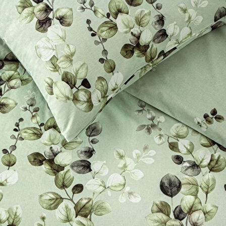 Taç Çift Kişilik Ranforce Nevresim Takımı Leif Yeşil