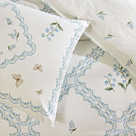 Taç Çift Kişilik Ranforce Nevresim Takımı Elyon Mavi