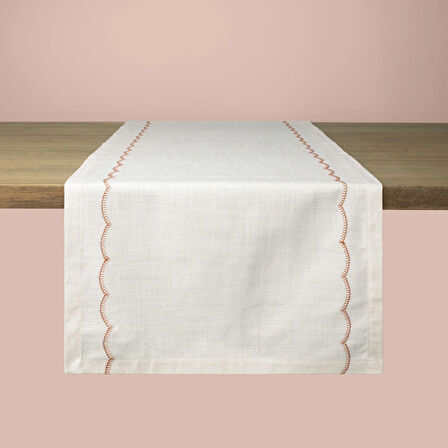 Linens Morby 50x170 cm Runner Naturel Kiremit