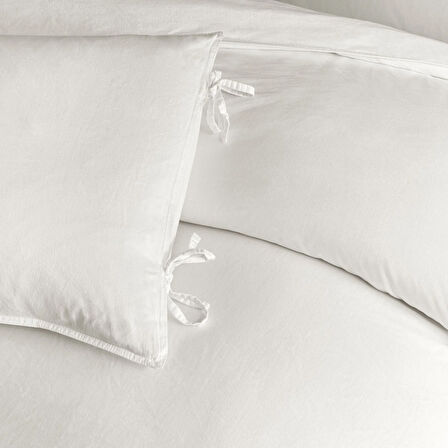 Linens Premium Hemlin Nevresim Takımı Çift Kişilik Beyaz