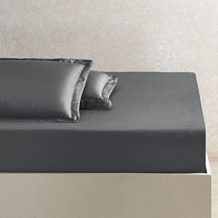 Linens X TENCEL™ Lyocell King Lastikli Çarşaf Antrasit
