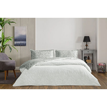 Taç Shimmer Seç&Ser Çift Kişilik Nevresim Takımı Gri