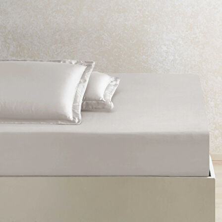 Linens X TENCEL™ Lyocell Çift Kişilik Lastikli Çarşaf Bej