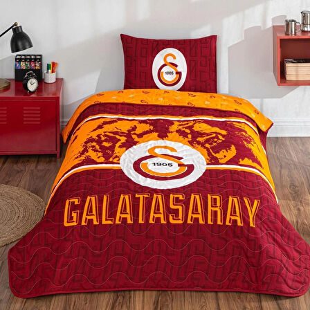 TAÇ YENİ SEZON LİSANSLI GALATASARAY ŞANSLI ASLAN TEK KİŞİLİK YATAK ÖRTÜSÜ