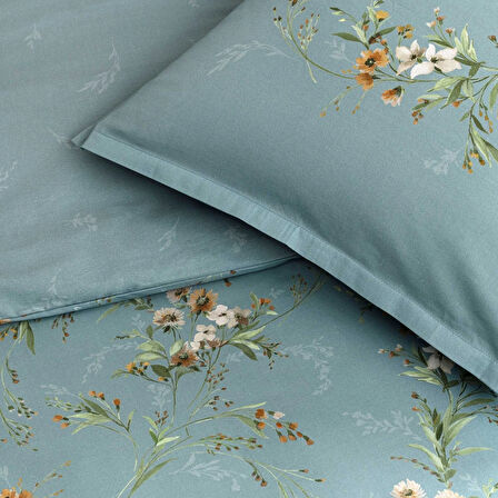 Linens Allday Luce Pamuk Saten Tek Kişilik Nevresim Takımı Mavi