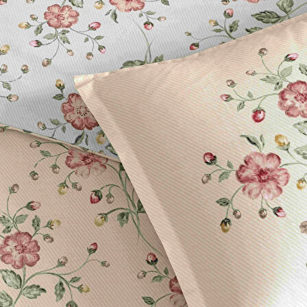 Linens Allday Fleur Pamuk Saten King Nevresim Takımı Krem