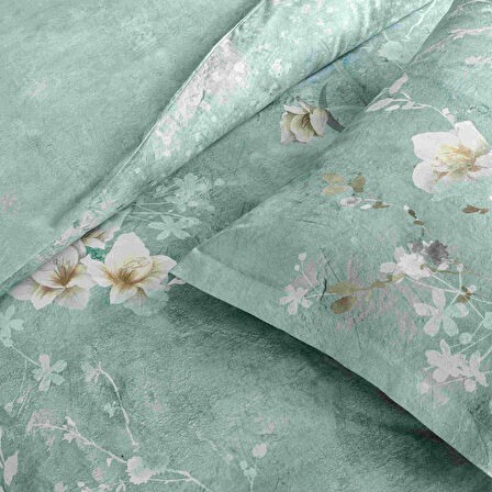 Linens Seine Pamuk Saten Tek Kişilik Nevresim Takımı Turkuaz