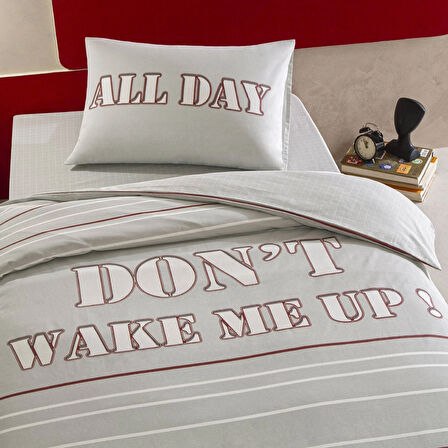 Taç Zuno Ranforce Tek Kişilik Nevresim Takımı Gri