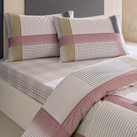 Taç Zyra Ranforce Tek Kişilik Nevresim Takımı Pembe