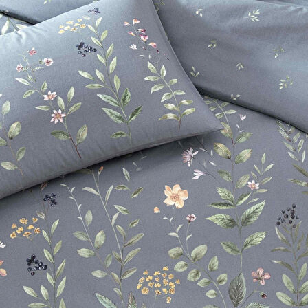 Taç Serelis Ranforce Çift Kişilik Nevresim Takımı Mavi