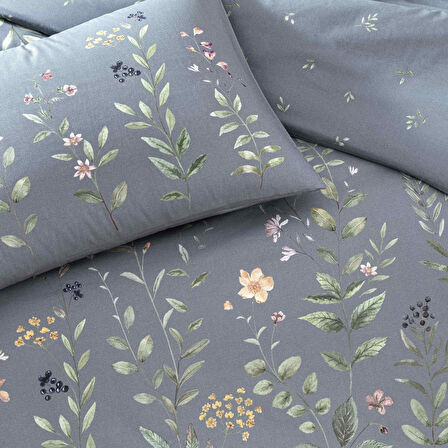 Taç Serelis Ranforce Çift Kişilik Nevresim Takımı Mavi