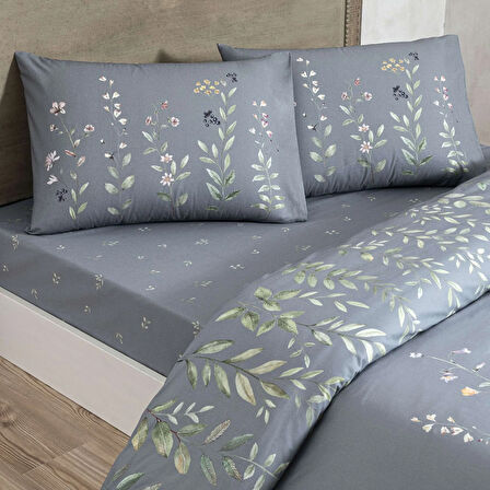 Taç Serelis Ranforce Çift Kişilik Nevresim Takımı Mavi