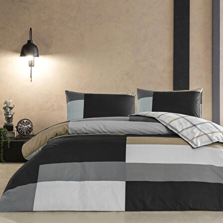 Taç Nexie Ranforce Çift Kişilik Nevresim Takımı Antrasit