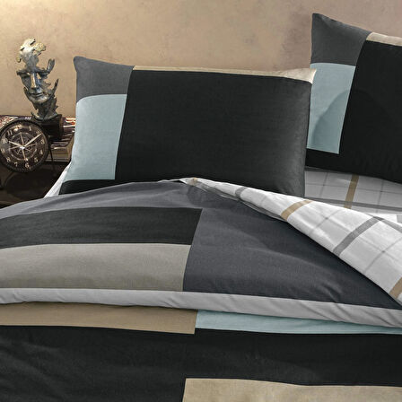 Taç Nexie Ranforce Çift Kişilik Nevresim Takımı Antrasit