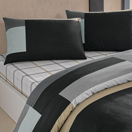 Taç Nexie Ranforce Çift Kişilik Nevresim Takımı Antrasit