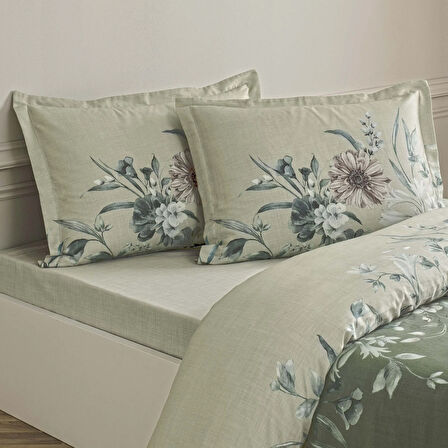 Taç Nurell Saten Çift Kişilik Nevresim Takımı Gri