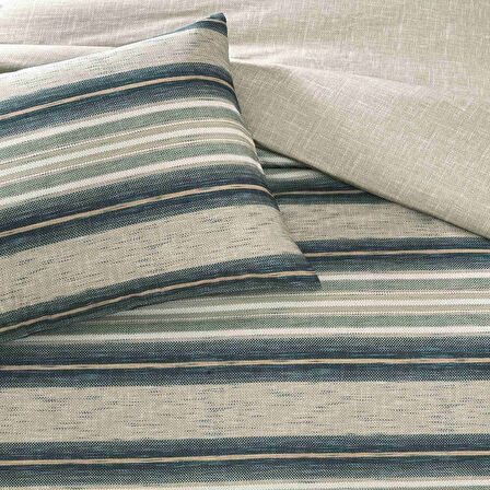 Taç Nores Ranforce Tek Kişilik Nevresim Takımı Mavi