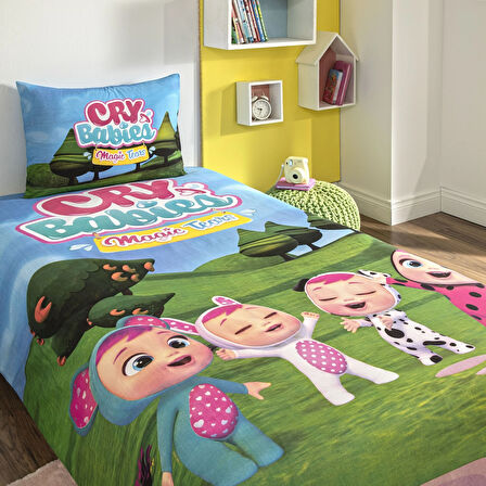 Taç Lisanslı Cry Babies Pamuk Tek Kişilik Nevresim Takımı