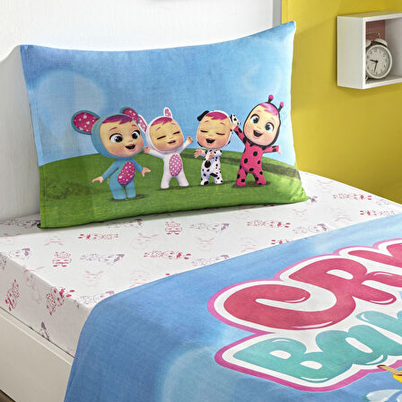 Taç Lisanslı Cry Babies Pamuk Tek Kişilik Nevresim Takımı