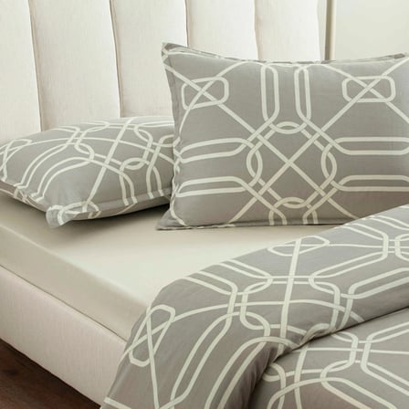 Taç SeçSer Oveline Çift Taraflı Nevresim Takımı Çift Kişilik Sarı %100 Pamuk 200x220 Cm