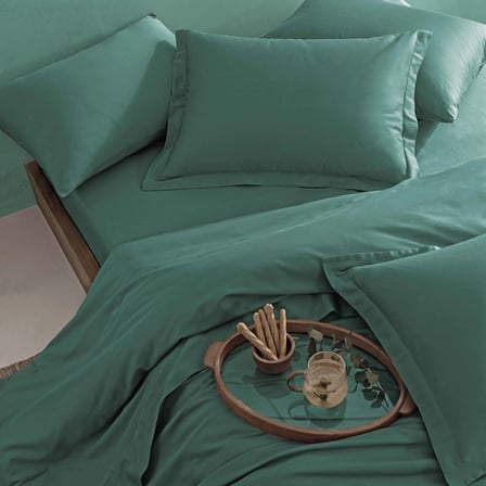 Linens Mix&Match Pamuk Saten Tek Kişilik Lastikli Çarşaf Petrol