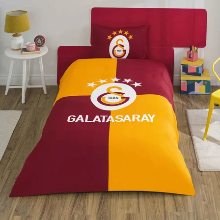 Taç Lisanslı Galatasaray Efsane Pamuk Tek Kişilik Nevresim Takımı