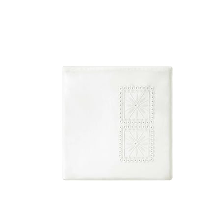 Linens White Collection Monoli UC Pamuk Jakar Çift Kişilik Nevresim Takımı Beyaz