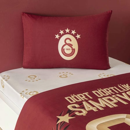Taç Lisanslı Galatasaray 26.Şampiyonluk Pamuk Tek Kişilik Nevresim Takımı