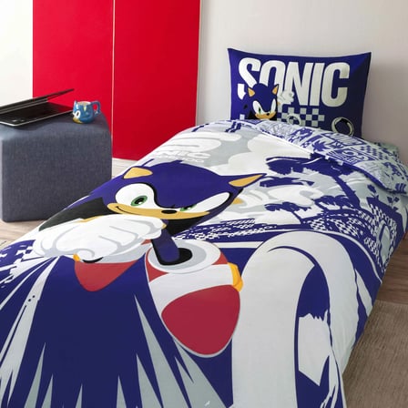 Taç Lisanslı Sonic Run Pamuk Tek Kişilik Nevresim Takımı