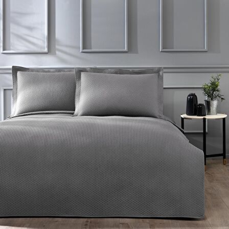 Linens Mist Tek Kişilik Yatak Örtüsü Seti Seti Gri