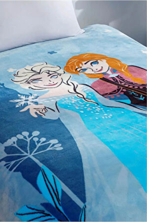 Taç Frozen Kız Çocuk Battaniye Tek Kişilik