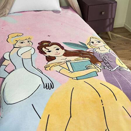 Lisanslı Disney Princesses Fun and Bold Tek Kişilik Battaniye