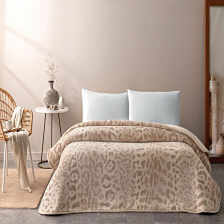 Taç Merlot Çift Kişilik Battaniye Kahverengi