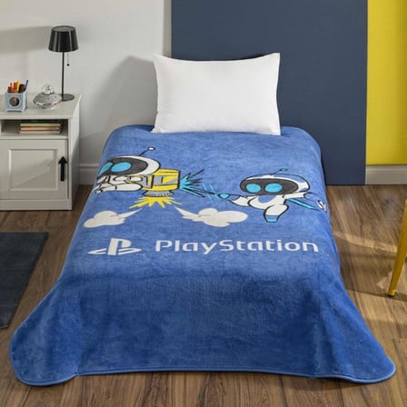 Taç Lisanslı Playstation Astrobot Tek Kişilik Battaniye