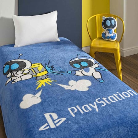 Taç Lisanslı Playstation Astrobot Tek Kişilik Battaniye